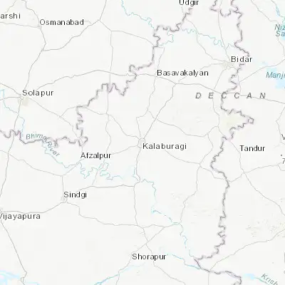 Map showing location of Gulbarga (17.335830, 76.837570)