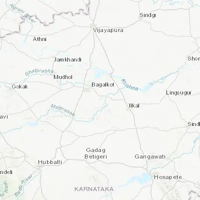 Map showing location of Guledagudda (16.050250, 75.789970)