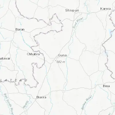 Map showing location of Guna (24.646910, 77.311300)