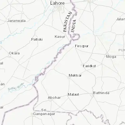 Map showing location of Guru Har Sahāi (30.708620, 74.404070)