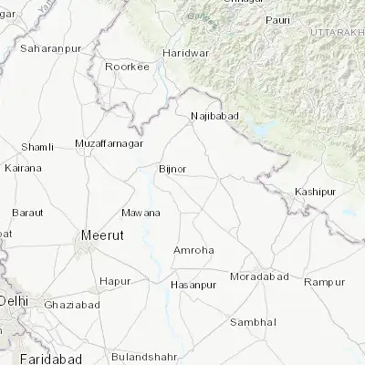 Map showing location of Haldaur (29.289880, 78.284370)