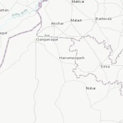 Map showing location of Hanumāngarh (29.581820, 74.329380)