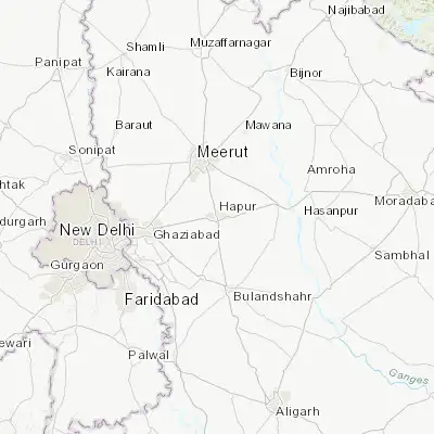 Map showing location of Hāpur (28.729850, 77.780680)