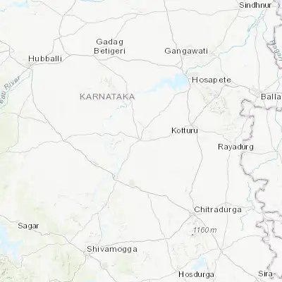 Map showing location of Harpanahalli (14.787660, 75.988630)
