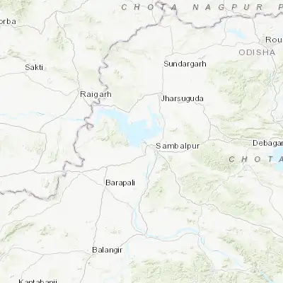 Map showing location of Hīrākud (21.525020, 83.872750)