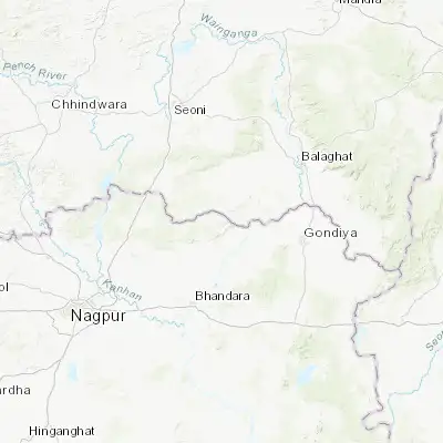 Map showing location of Hīrāpur Hamesha (21.555460, 79.785810)