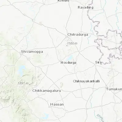 Map showing location of Hosdurga (13.796310, 76.284080)
