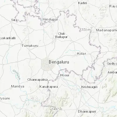 Map showing location of Hoskote (13.070700, 77.798140)