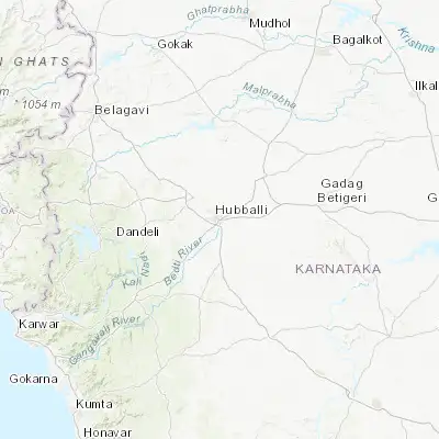 Map showing location of Hubli (15.347760, 75.133780)