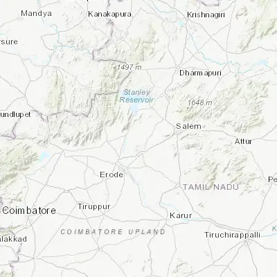 Map showing location of Idappadi (11.586240, 77.838910)