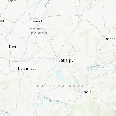 Map showing location of Jabalpur (23.166970, 79.950060)
