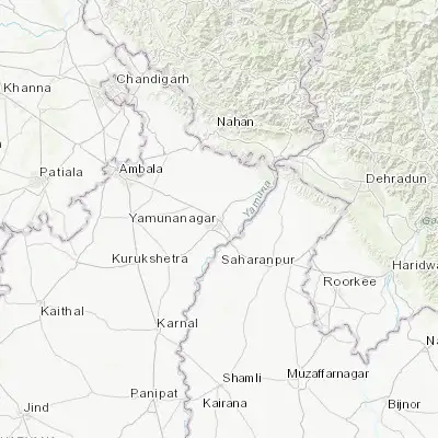 Map showing location of Jagādhri (30.167190, 77.303670)