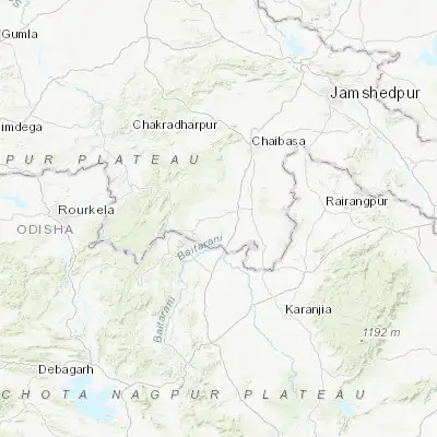Map showing location of Jagannāthpur (22.221150, 85.639170)