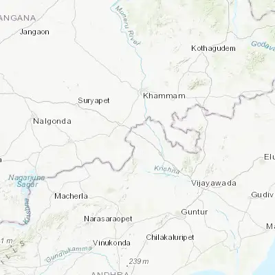 Map showing location of Jaggayyapeta (16.893800, 80.098070)