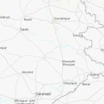 Map showing location of Jainpur (26.153890, 83.335050)