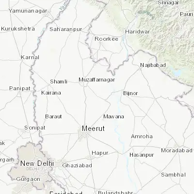 Map showing location of Jānsath (29.325020, 77.850440)
