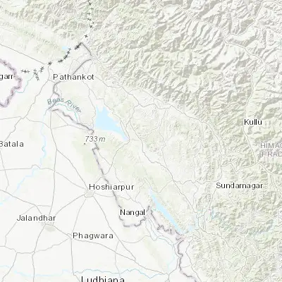 Map showing location of Jawāla Mukhi (31.874560, 76.320130)