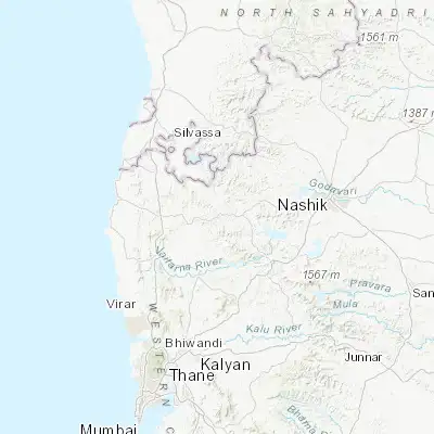 Map showing location of Jawhār (19.912130, 73.226790)