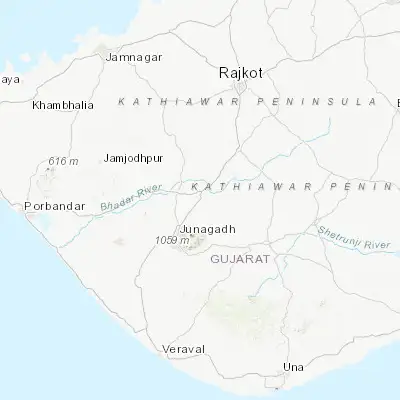 Map showing location of Jetalsar (21.708910, 70.576950)