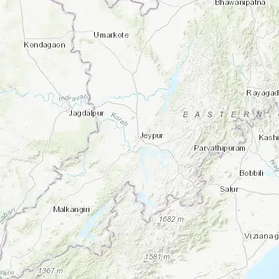 Map showing location of Jeypore (18.856300, 82.571600)