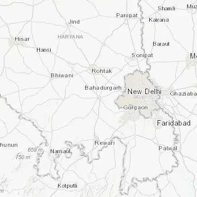 Map showing location of Jhajjar (28.606300, 76.656500)
