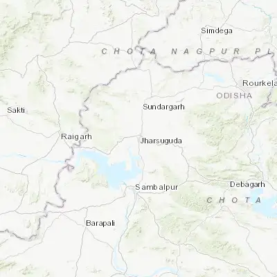 Map showing location of Jharsuguda (21.855310, 84.006980)