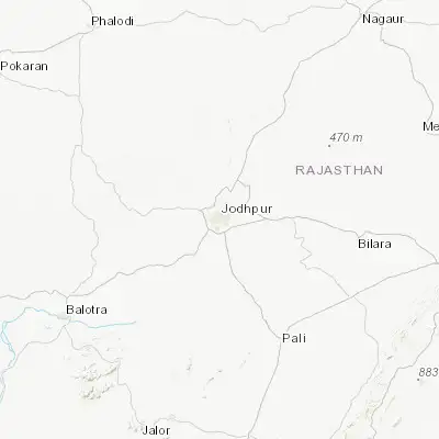 Map showing location of Jodhpur (26.268410, 73.005940)