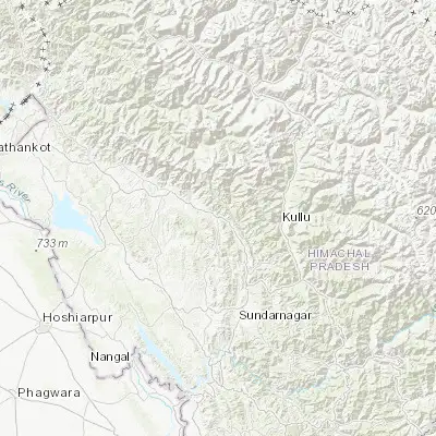 Map showing location of Jogindarnagar (31.987270, 76.789060)