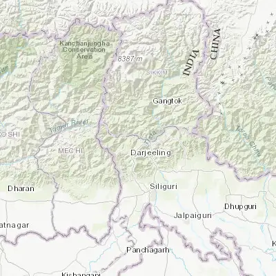 Map showing location of Jorethang (27.106960, 88.323320)