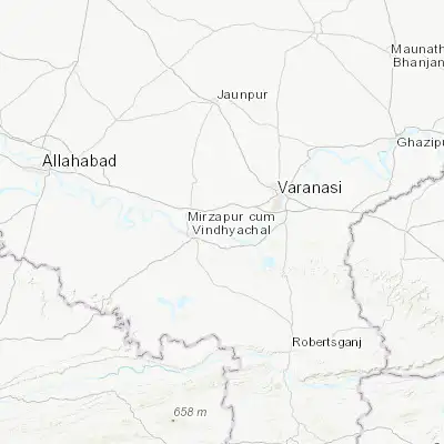 Map showing location of Kachhwa (25.206150, 82.714420)