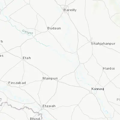Map showing location of Kaimganj (27.554410, 79.335250)