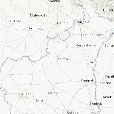 Map showing location of Kaithal (29.801530, 76.399590)