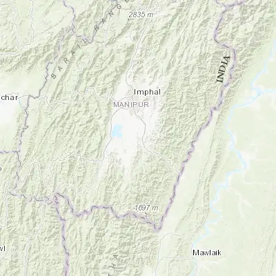 Map showing location of Kakching (24.498200, 93.981260)
