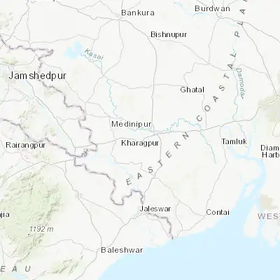 Map showing location of Kalaīkunda (22.339300, 87.226370)