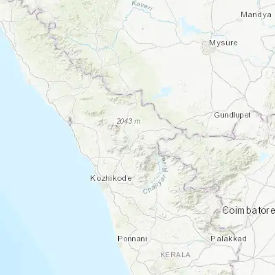 Map showing location of Kalpatta (11.608710, 76.083430)