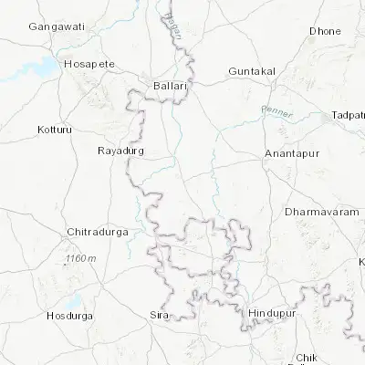 Map showing location of Kalyandurg (14.545190, 77.105520)