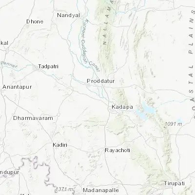 Map showing location of Kāmalāpuram (14.598300, 78.669480)