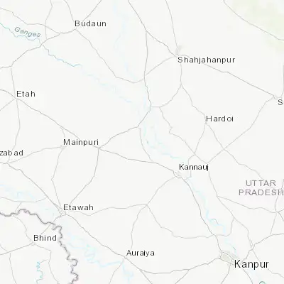 Map showing location of Kamalganj (27.261810, 79.631340)