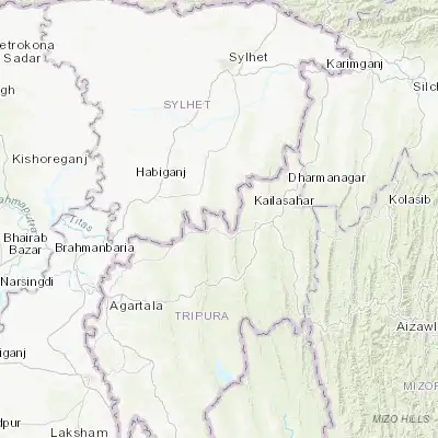 Map showing location of Kamalpur (24.195930, 91.834380)