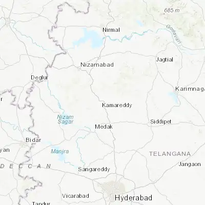 Map showing location of Kāmāreddi (18.320010, 78.341770)