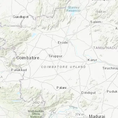 Map showing location of Kangayam (11.005990, 77.560900)