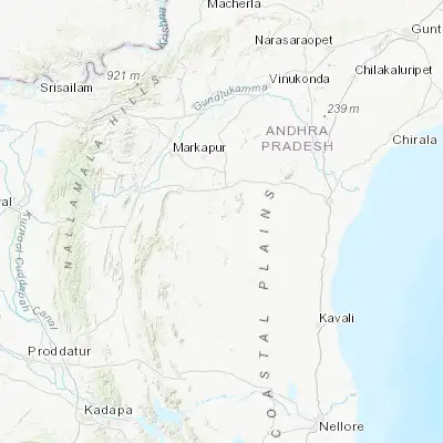 Map showing location of Kanigiri (15.405550, 79.506940)
