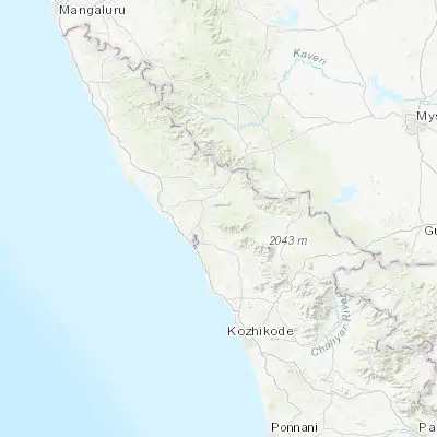 Map showing location of Kannavam (11.844500, 75.662660)