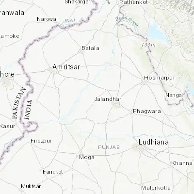 Map showing location of Kapūrthala (31.380110, 75.381050)