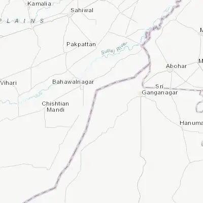 Map showing location of Karanpur (29.840420, 73.455190)