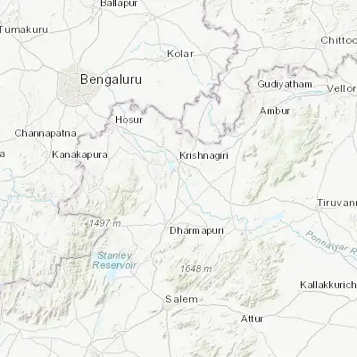 Map showing location of Kāveripatnam (12.421860, 78.218800)