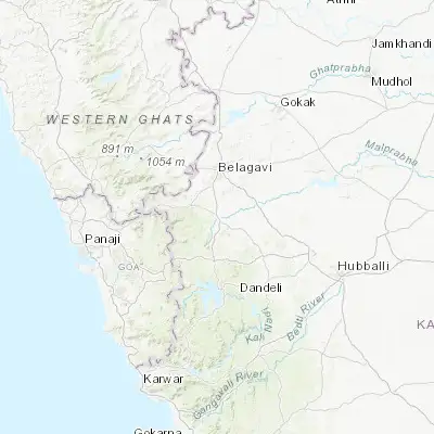 Map showing location of Khānāpur (15.639690, 74.508470)