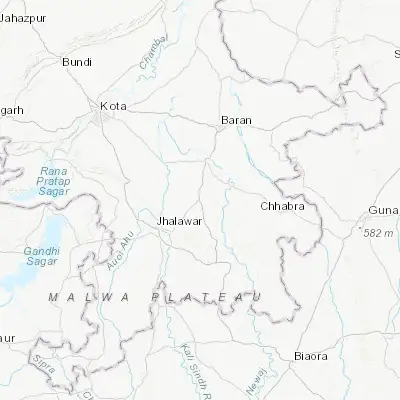 Map showing location of Khānpur (24.732410, 76.396010)