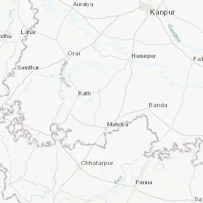 Map showing location of Kharela (25.542770, 79.812350)
