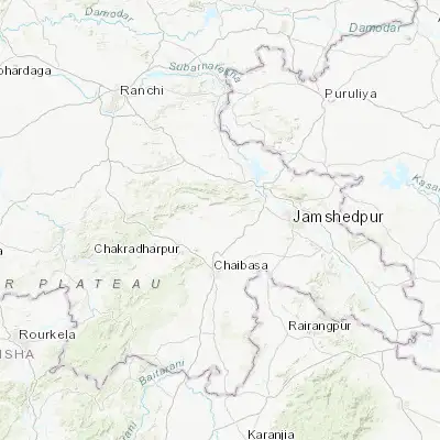 Map showing location of Kharsāwān (22.790930, 85.831020)